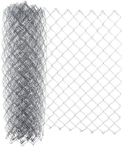 Garmix Maschendrahtzaun Viereckgeflecht Gartenzaun Maschendraht Verzinkt 60x60mm 1,8m (15m 200cm)