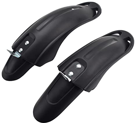 Oniissy Kunststoff-PVC-Fahrradschutzbleche, verdickte, verbreiterte Schutzbleche, vorne und hinten, 1 Paar verstellbares Mountainbike-Schutzblech-Set für 30,5-50,8 cm Kinderfahrräder