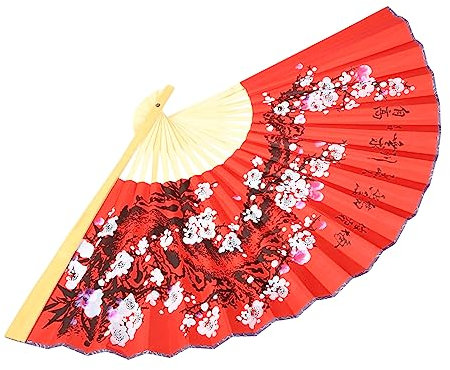 HOMSFOU photo fan oriental fan wall decor chinese hand fan chinese fan wall hanging large folding hand fan vintage chinese fan asian decorations wall hanging fan paper handheld Japan