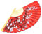 HOMSFOU photo fan oriental fan wall decor chinese hand fan chinese fan wall hanging large folding hand fan vintage chinese fan asian decorations wall hanging fan paper handheld Japan