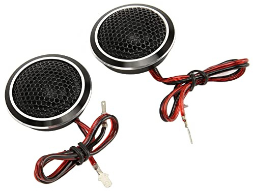 320-W-Car-Hochtöner-Paar, Sehr Laut und Klar, 25-mm-150-W-Kalotten-Hochtöner-Lautsprecher für Alle Auto-Soundsysteme, Großer Frequenzbereich, Aluminium