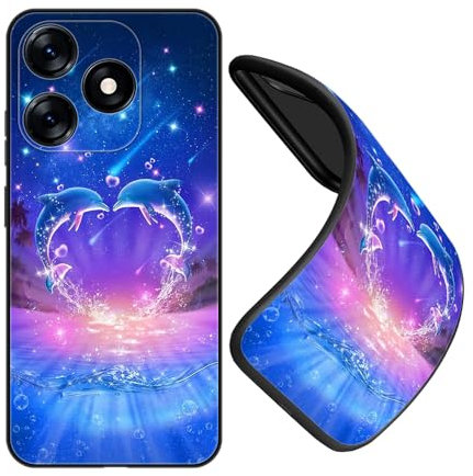 JEZSTHAI Coque Compatible avec Tecno Spark 10 4G Housse Mat Anti-Rayures,Gel TPU Souple Bumper Case,Étui de Protection en Silicone Antichoc avec Design de Motif,B03
