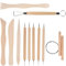 GOLDEROC 11 Pezzi Kit Ceramica Fai da Te, Strumenti per Argilla da Modellare, Air Dry Clay, Modellare Argilla, Attrezzi per Ceramica da Modellare, Utensili Adatto per Modellismo, Scultura