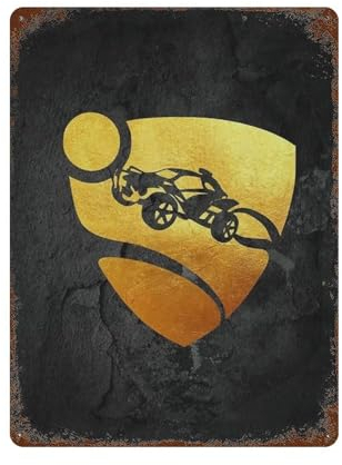 NRCKMIHRAE Poster, Motiv: Game Rocket League, Wanddekoration, Kunst, Metallblechposter, moderne Heimdekoration, Kunst, Metallposter, Hausbar, Laden, Dekorationen, Vintage-Schild, Geschenk, 39,9 x 30