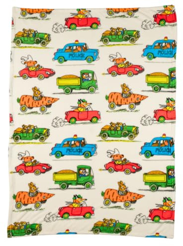 Franco Richard Scarry Kinder-Bettwäsche, superweich, gemütlich, 116,8 x 152,4 cm, offizielles Lizenzprodukt