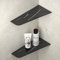 Bernkot Eck Duschregal Duschablage Ohne Bohren, SUS304 Edelstahl Badezimmer Organizer Eckregal, 305 mm Shampoo Halterung für Dusche, Schwarz, 2 Stück