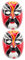 Ciieeo 2St Opernmaske Halloween Masken halloweenmaske Hallowen Masks Kostümzubehör Dekoration Party Party-Cosplay-Maske Fuchs-Drachen-Maske chinesische Maske tragbare Cosplay-Maske Gips
