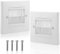 2PCS Cable Entry Cover, White Brush Wall Plate ABS Brush Plate Wall Cable Cover for Covering Outlets, Receptacles and Tidying Cords for Cables