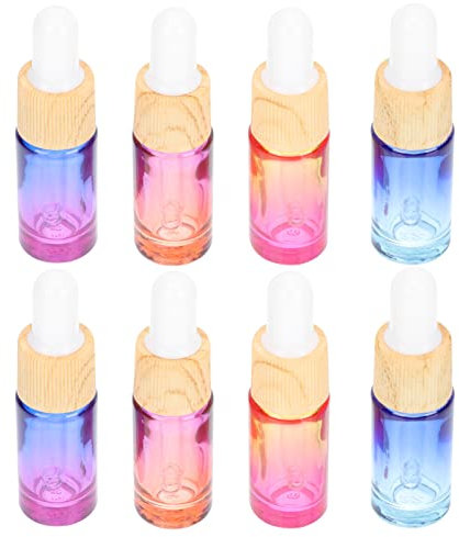Beaupretty Lot De 8 Flacons Compte-gouttes Gradués En Verre - Flacons Pour Produits De Beauté Huiles Pour Cuir Chevelu Et Mini-recharges