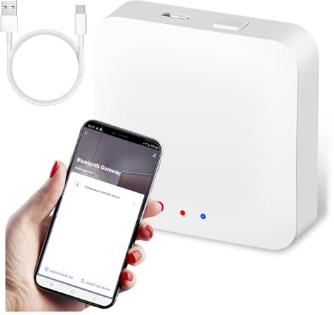 TenixLox Puerta de enlace inteligente, puerta de enlace doméstica inteligente inalámbrica, hub de red Bluetooth, control remoto de la aplicación Tuya