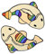 Regenbogen Koi Fische Pin (Paar) – LGBTQ+ Emaille Anstecker – Pride-Doppelpin für Jacke, Tasche oder Rucksack