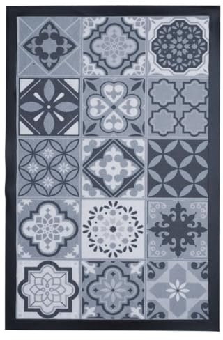 AltoBuy Tapis PVC 40x60 cm, Effet Carreaux de Ciment, Idéal pour Entrée ou Cuisine