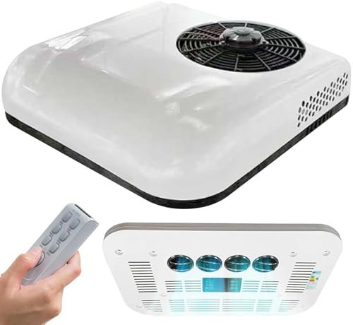 Climatiseur Caravane 12V/24V, Unité CC De Toit Pour Camping-Car, Climatisation Refroidissement Rapide, Contrôle De La Température, Silencieux, Pour Camion, Bateau, Camping-Car, Caravane,12V