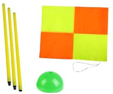 Fußball-Eckflagge, Fußball-Agility-Stangen, Erwachsenen-Training, Sportflagge für Spiele, 3 Stangen, GreenBase, 3 Stangen, 3 Stück Stangen