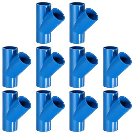 QUARKZMAN 10 Pezzi Fitting in PVC 3 Vie 45 Gradi 1 0.98 Connettori Blu | PVC, Gomito PVC, Raccordi Tubo PVC, Accoppiamento PVC, Connettore Angolo Mobili PVC, Fai Da Te