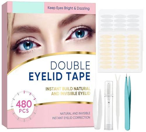 Schlupflider Stripes Unsichtbar, 7mm Augenlid Schlupflider Tapes für Natürliche Augenlid Falten, Lang anhaltend & Wasserdicht