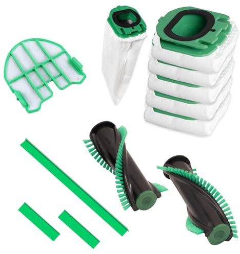 PRIMEBAG Filter passend für Vorwerk VB100 EBB100 | Filtertüten, Bürsten, Kehrlippen, Kobold, Zubehör Ersatzteile, Starke Saugleistung