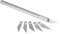 transotype Schneidemesser aus Aluminium, hochwertiges Skalpell inkl. 5 Ersatzklingen und Cutter-Schutzkappe, Länge ca. 15 cm