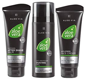 LR ALOE VIA Aloe Vera Men Gesichtspflege-Set (Rasiergel, After Shave Balsam, Gesichtscreme)
