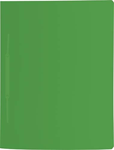 Baier & Schneider Brunnen 102015650, Schnellhefter für A4, transluzente PP-Folie, Fact!Pp, 10 Stück grün