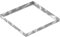 Fenau - Gitterrost-Zarge 400 x 400 x 33 mm für Rosthöhe von 30 mm, verzinkt – mit Aussparung für Maueranker - Passend für Baunorm-Rost: Fenau 390 x 390 x 30 mm