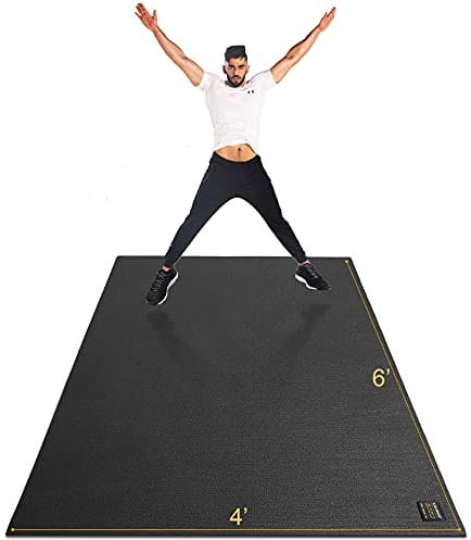 GXMMAT Large Exercise Mat 6'x4'/6'x5'/6'x6'(7mm)