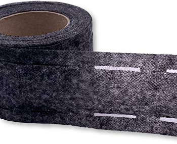 5m Stanzband, Bügeleinlage, 3,5cm, anthrazit, weiß (Anthrazit)