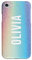 Tirita Personalised Compatible with iPhone 7/8 / SE 2020 / SE 2022 Hard Case Cover PRINTED GLITTER, NOT REAL GLITTER Holographic Iridescent Print Rainbow Psychedelic Pastel Colours Customised