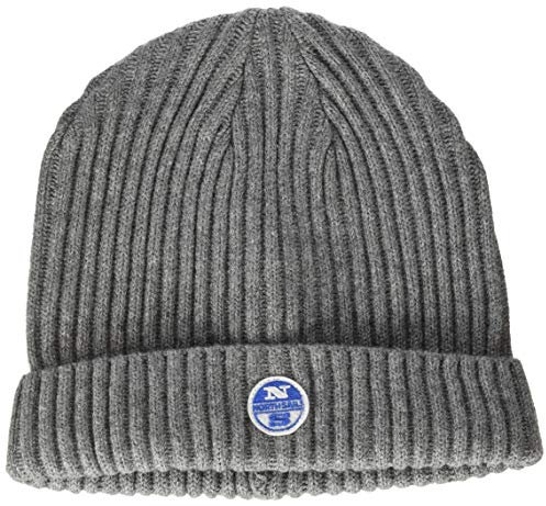 North Sails Beanie W/Logo Cappello, Grigio (Medium Grey Melange 928.0), (Taglia Produttore:One Size) Uomo