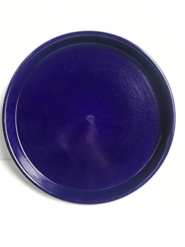 Kerazo Unterschale/Untersetzer rund 37,5 x 3,9 cm blau aus hochwertiger Steinzeug-Keramik