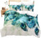 3D Pfau Feder Bettwäsche Set 200x200 cm + 80x80 cm 3 teiligs Indischen Exotischen Luxus Peacock Design Betten Set mit 2 Kissenbezug Super Weiche Mikrofaser Boho Bettbezug Tier-Motiv
