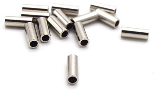 Angelschnur-Vorfachdraht mit Quetschhülsen, 2,3 kg - 90,7 kg, 7 Stränge, Nylonbeschichteter Edelstahl, Vorfachdraht mit Quetschhülsen, 100 Stück 2,8 # Crimphülsen