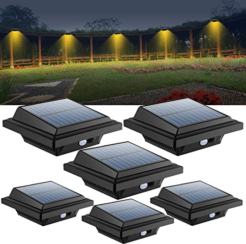 BILLION DUO Dachrinne Solarleuchte mit Bewegungsmelder 40 LEDs | Solarlampen für Außen | Schwarz Gartenbeleuchtung Warmweißes Solarlicht, 3W PIR Sicherheitswandleuchte Außenlampe für Garage, Patio