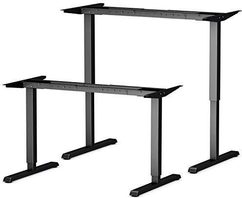 bümö® elektrisch höhenverstellbarer Schreibtisch DIY Schreibtisch-Gestell in Schwarz