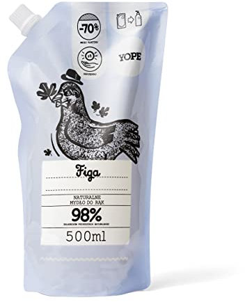 Ricarica per sapone liquido di fico naturale, 500 ml, Yope