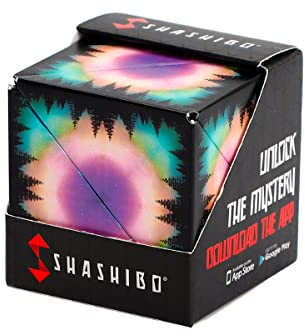 SHASHIBO Formwechsel-Box – Preisgekrönter, patentierter Zappelwürfel mit 36 Seltenerdmagneten – lässt Sich in über 70 Formen verwandeln (Moon)