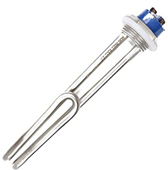 JINGERL SUS304 DN25 1BSP 32mm Thread 220v/380v 1KW/2KW/3KW/4KW Tube Heater Immersion Water Heating Element (Color : Without locknut, Size : 3KW 260mm)