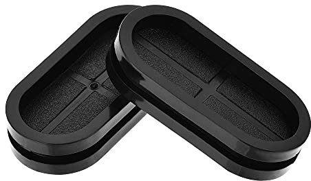 sourcing map Rubber Grommet Oval Double-Sided Mount Size 44 x 20 mm for Wire Protection 4pcs