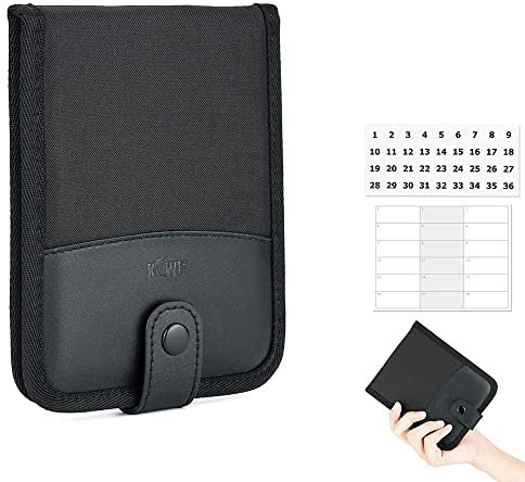KIWIFOTOS 18 Slots Soft Memory Card Pouch Carrying Storage Case Holder for SD SDHX SDXC MicroSD TF NS (Nintendo Switch) Cards - Black
