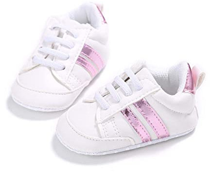 Zukmuk Baby Turnschuhe Anti-Rutsch Krabbelschuhe für Baby Schuhe Lauflernschuhe Mädchen Babyschuhe 0-6 Monate Lauflernschuh Baby Sneaker Mädchen (Weiß A3, 0_Months, 11)