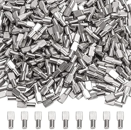 Tbestmax 240 Packs Shelf Pins, 5mm Shelf Support Pegs Spoon Shape Cabinet Furniture