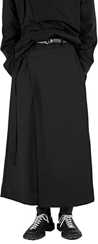 AITFINEISM Haremshose für Herren, lockeres weites Bein, japanische Harajuku-Kimono-Hose