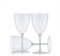 Decor Decorline - 48 x Gobelets à vin en Plastique Rigide de Qualité Supérieure des Verres à Vin - Paillettes D'argent - pour les Mariages et Fêtes, 200 ml - Réutilisables et Stables