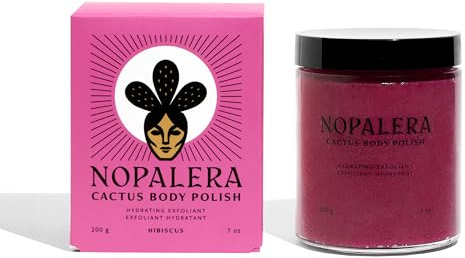 Nopalera Hibiscus Cactus Flower Exfoliant - Exfoliating Face & Body Scrub, 3-in-1 Cleanser, Exfoliator, & Moisturizer, Vegan, Cruelty-Free, Natural Floral Scent, Dye Free, 6 oz.