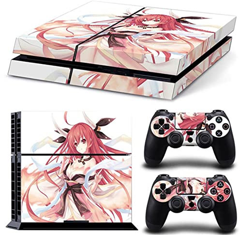 FXCON Anime Für PS4 Skin Für Konsole Und Controller Vinyl-Aufkleber, Für PS4 Aufkleber Wrap Cover Skin Full Set Langlebig Kratzfest 53924 Blasenfrei