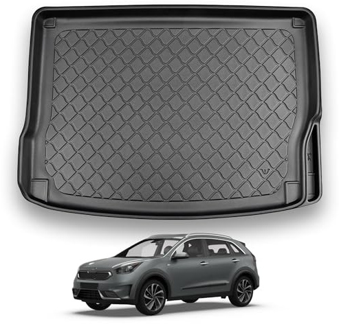 NOMAD Fits Kia Niro (2016-2022+) Boot Liner [Upper Boot Position] Premium Tailored Fit Car Floor Mat Protector Thermoplastic Waterproof Dog & Pet Friendly Raised Edges Compatible Custom Fit Accessory