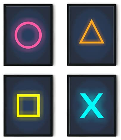 Easma Gaming Wall Art Framed Gaming Art Prints Gamer Posters Gamer Pictures for Teen Boys Bedroom Decor Video Game Canvas Painting Gamer Controller Art Print for Xbox Gaming Room Accessories Gift