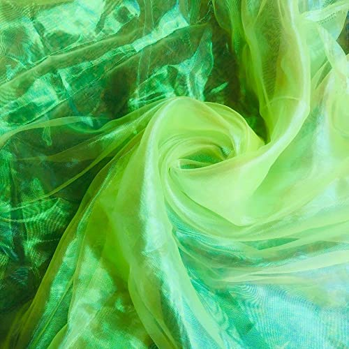 Wambere 150cmx3m Glanz Satin Modestoff,Bunt Glanz Satin Dekostoff Kostümstoff Stoffe zum Nähen Meterware Dekorieren,Lasertuch,Hauch Zart,zum Dekorieren Basteln,DIY Nähmuster Handwerk,Grün