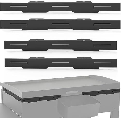 Koutemie Windschutz für Blackstone 91,4 cm Grillzubehör mit magnetischem Grill-Hitzeschild, robuste Stahl-Windschutzscheiben, kompatibel mit hinterem Fettbecher, Haube und Seitenablage, schwarz