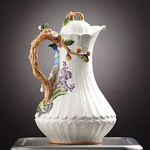 Moka, grande pentola per succhi di frutta per uso domestico in ceramica Grande teiera Caffettiera da giardino classica francese in stile europeo Present